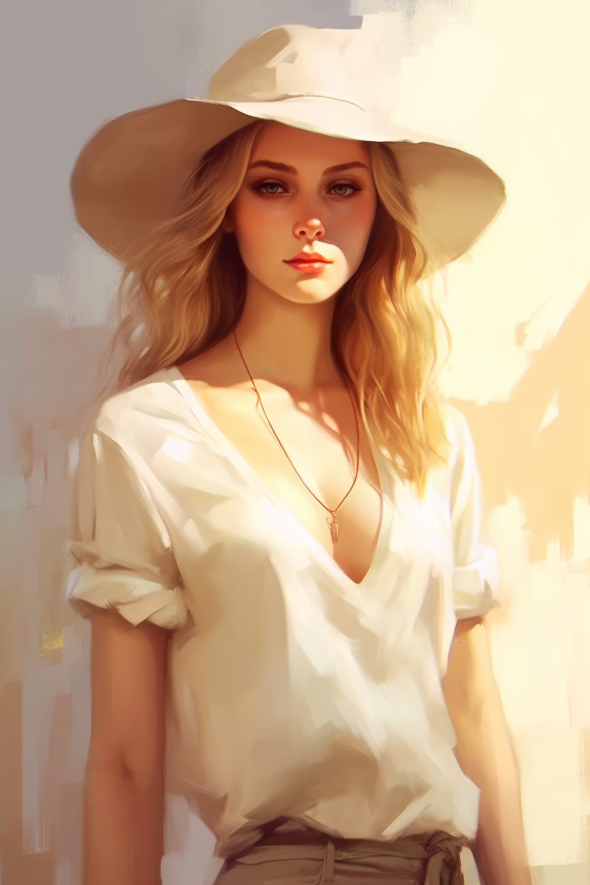 Free profile picture girl nice white hat