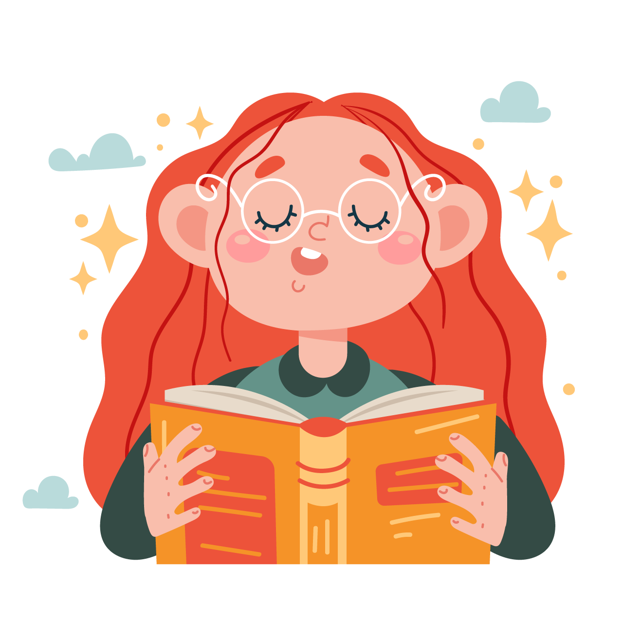 Book clipart flat world book day template transparent background png