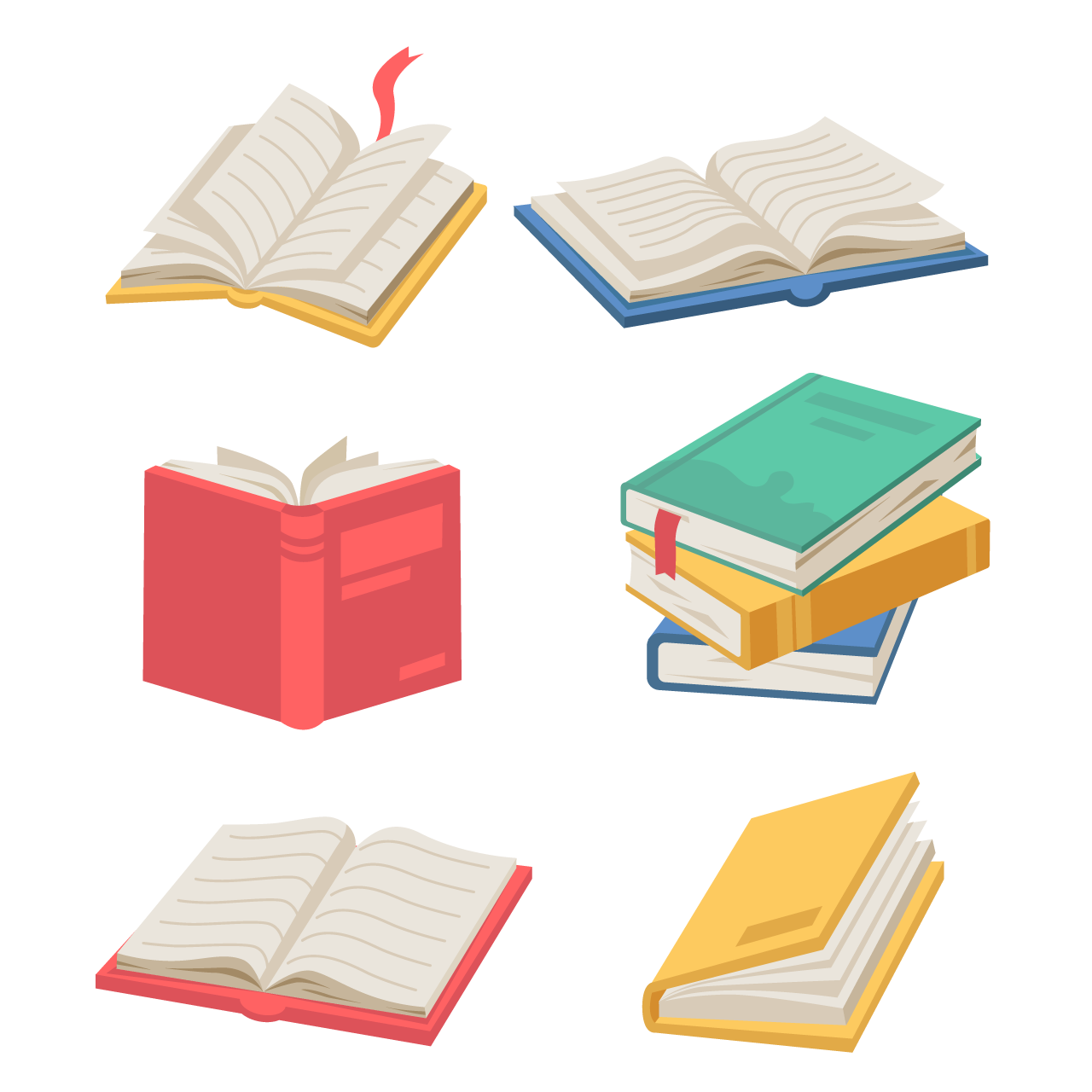 Book clipart textbooks with bookmarks pages transparent background png