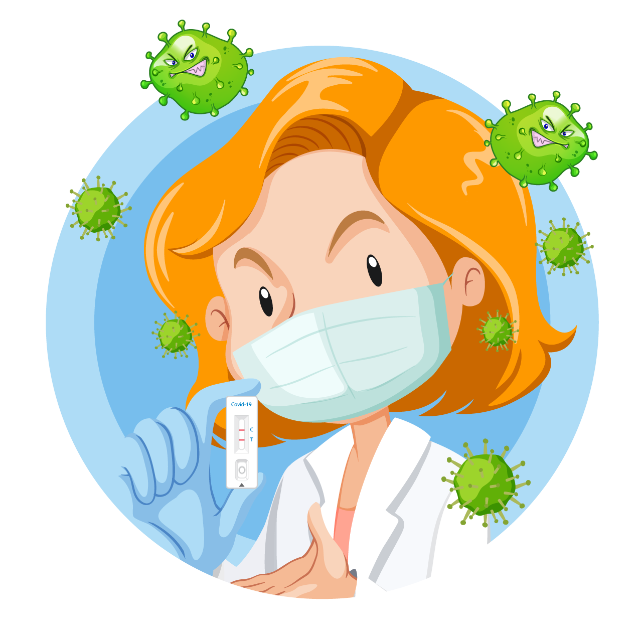 Face shield clipart covid 19 testing cartoon illustration image hand drawing sketch