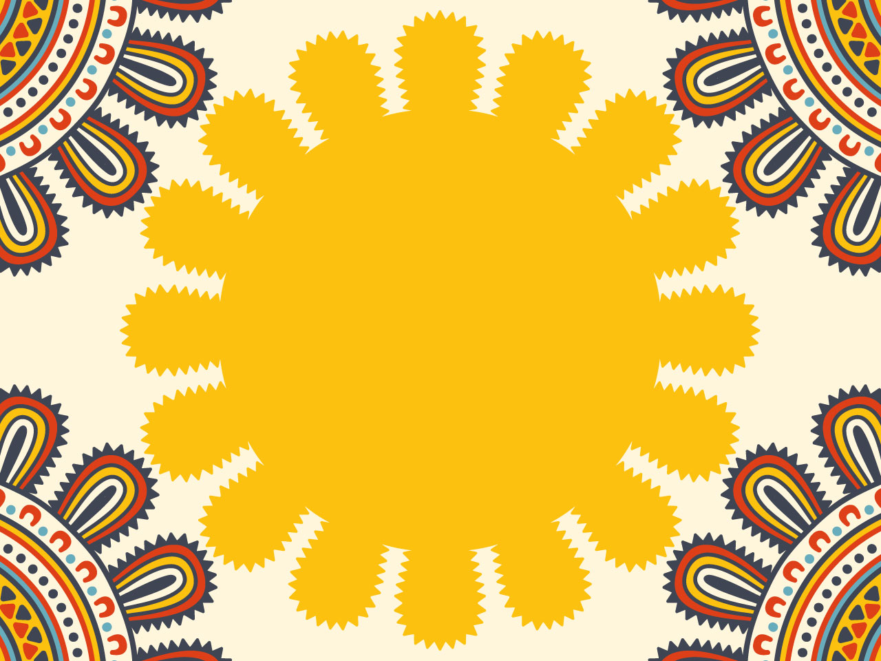 Indian wedding invitation background with geometric elements