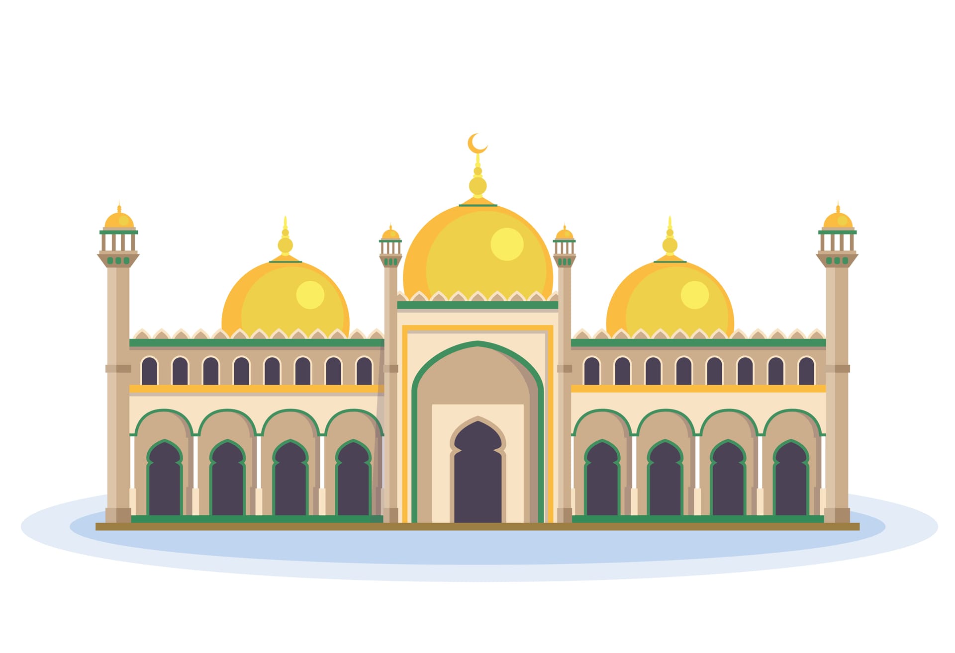 Islamic clipart illustration ramadan doodle color