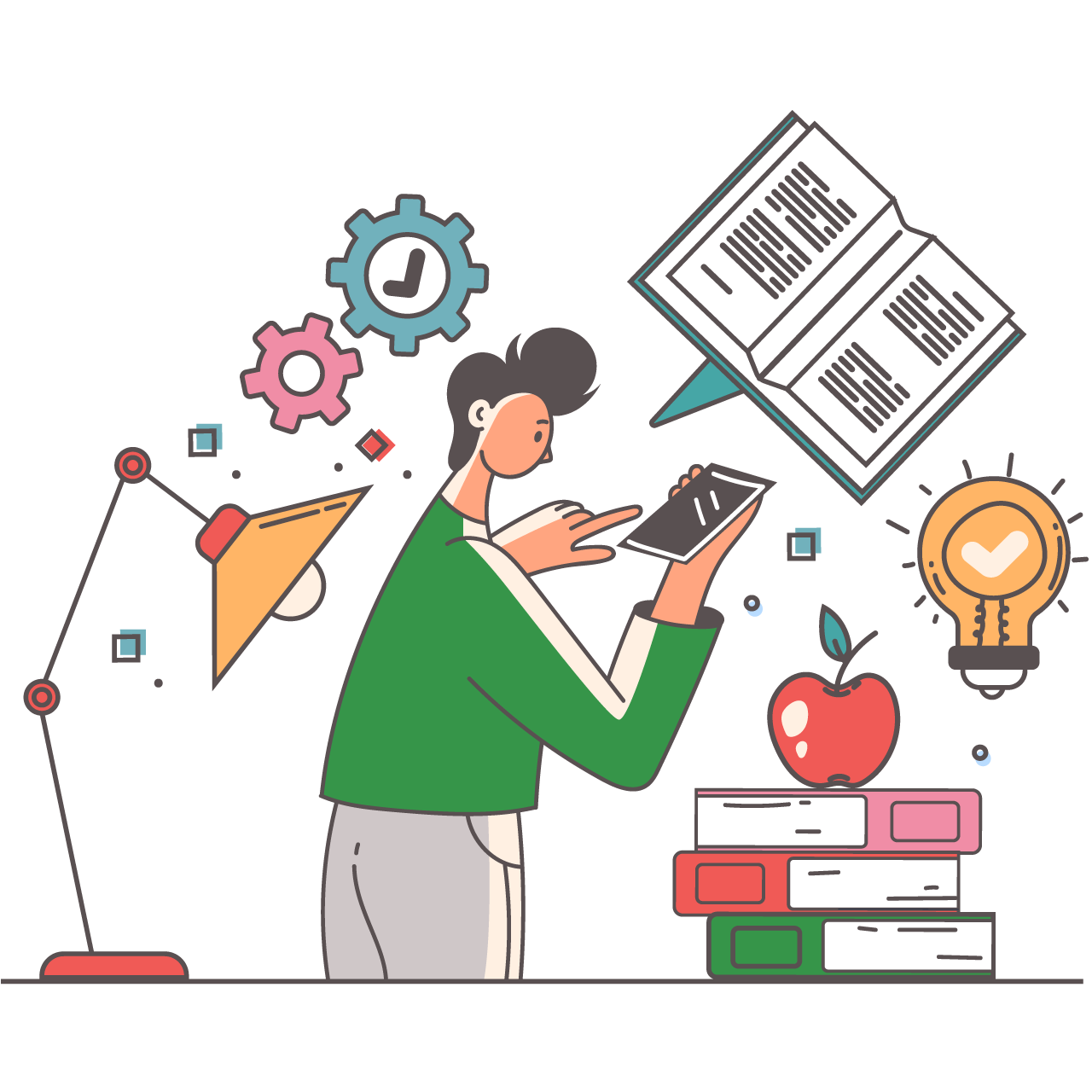 Online class clipart home school study education student university learning training abstract concept