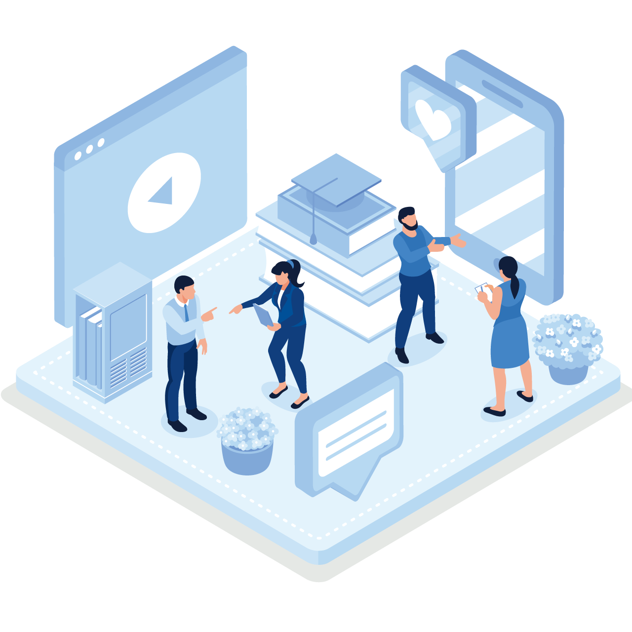 Students study online university college campus courses transparent background image