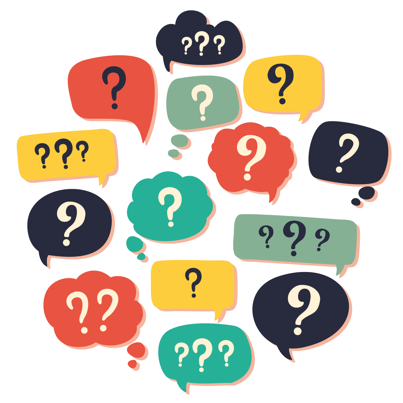 Question clipart flat question mark concept