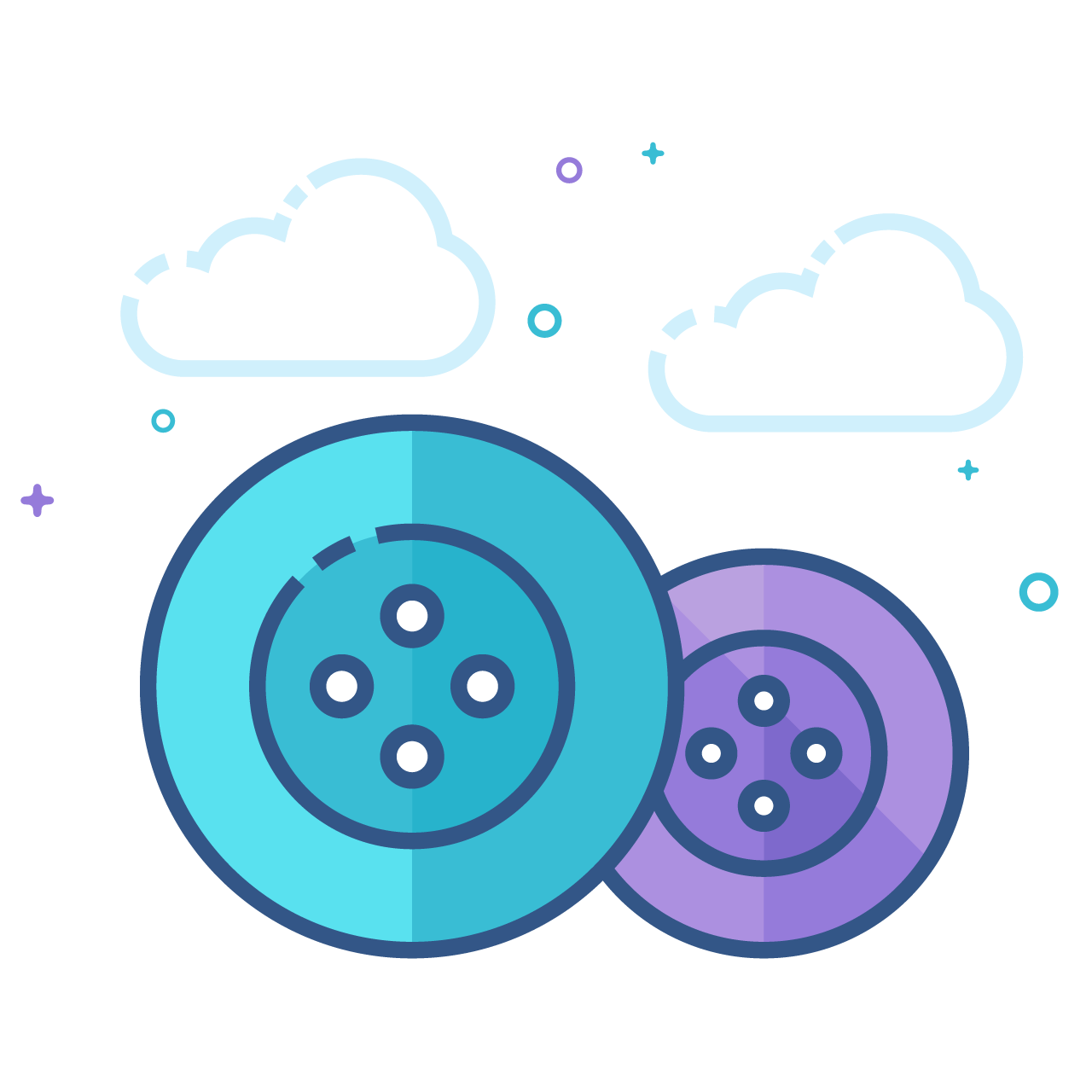 Tailor clipart button icon flat color style cartoon image transparent background png