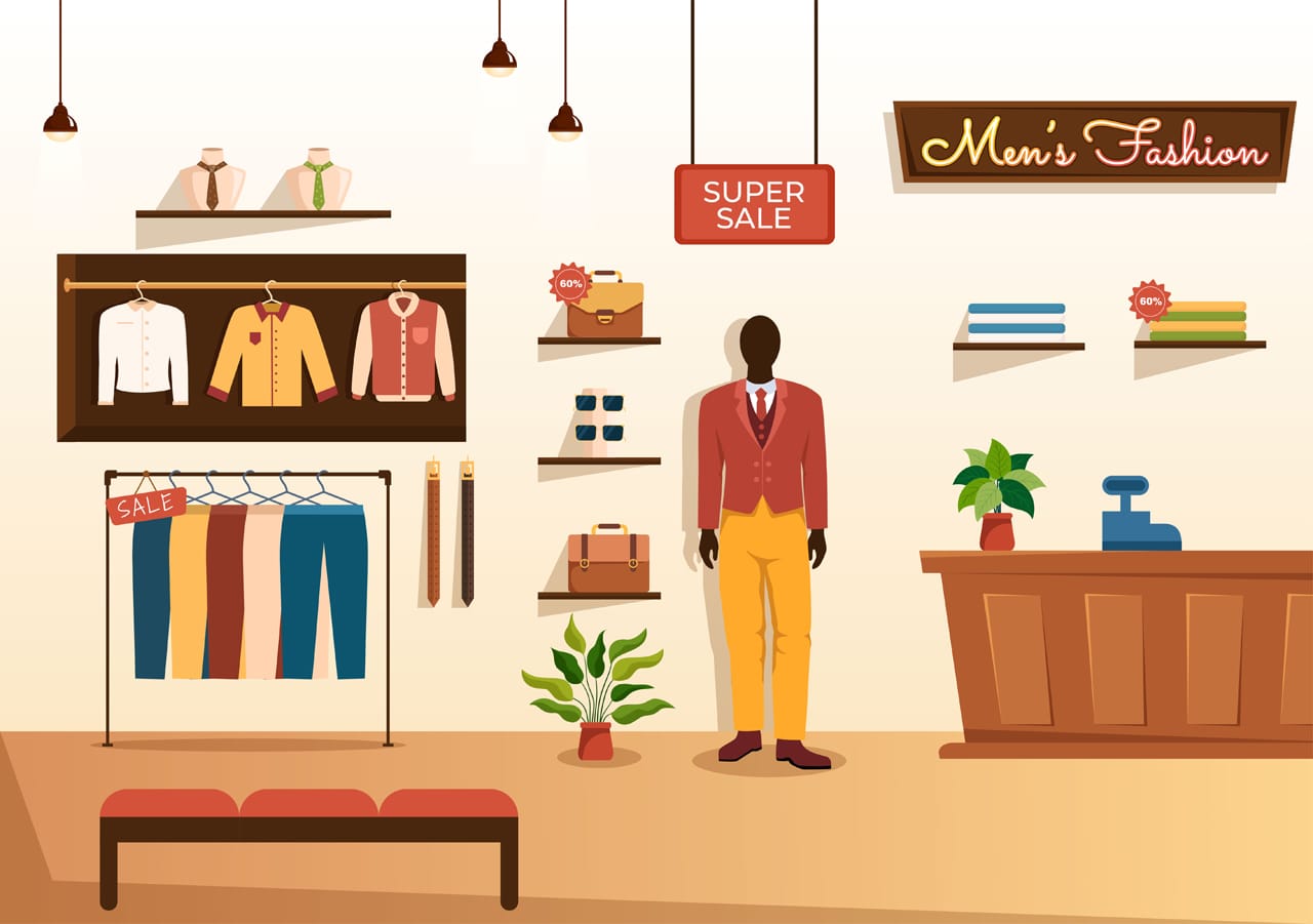 Tailor clipart fashion men outfit fashionable man clothes shop shopping