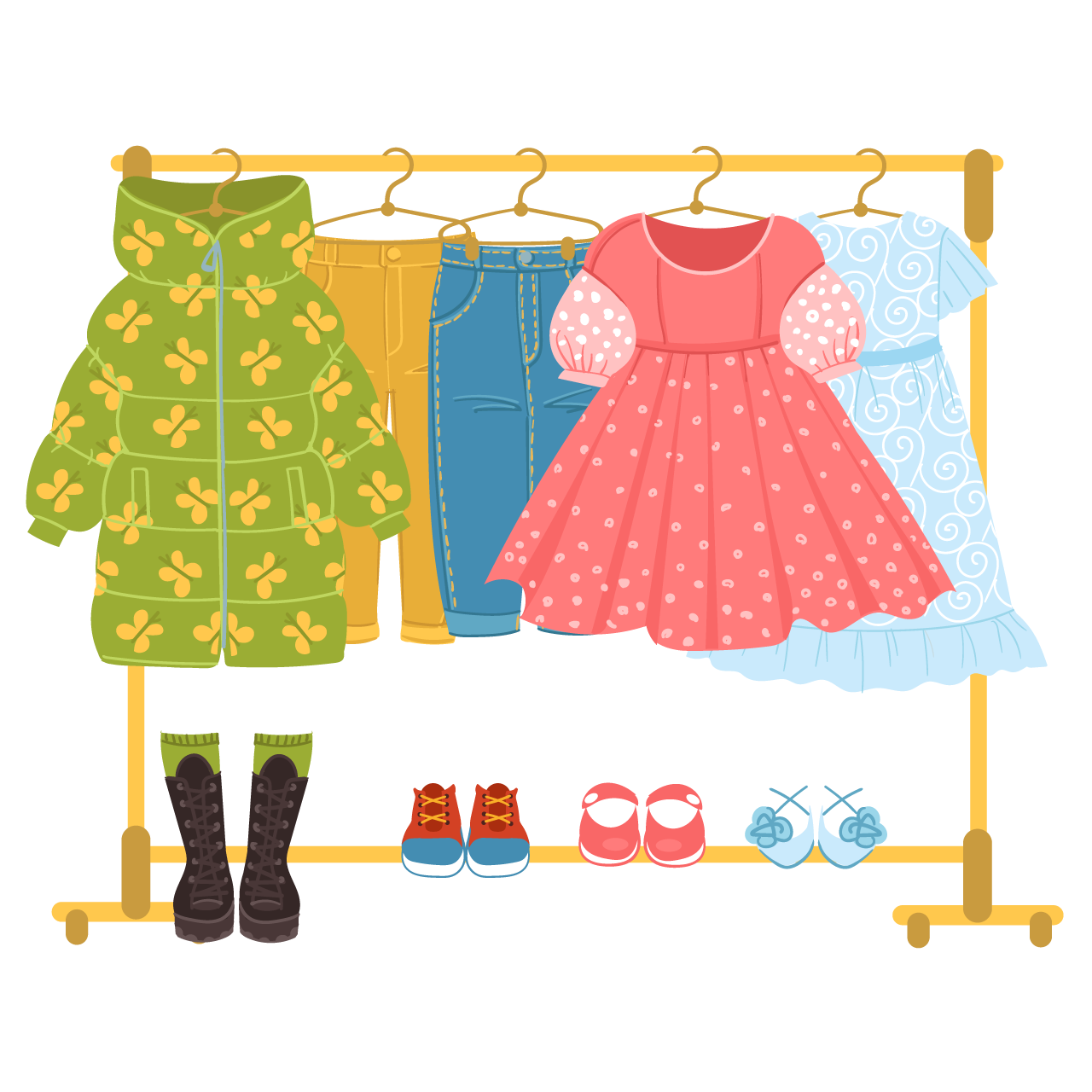 Clothes shoes storage dresses hanging rack transparent background png