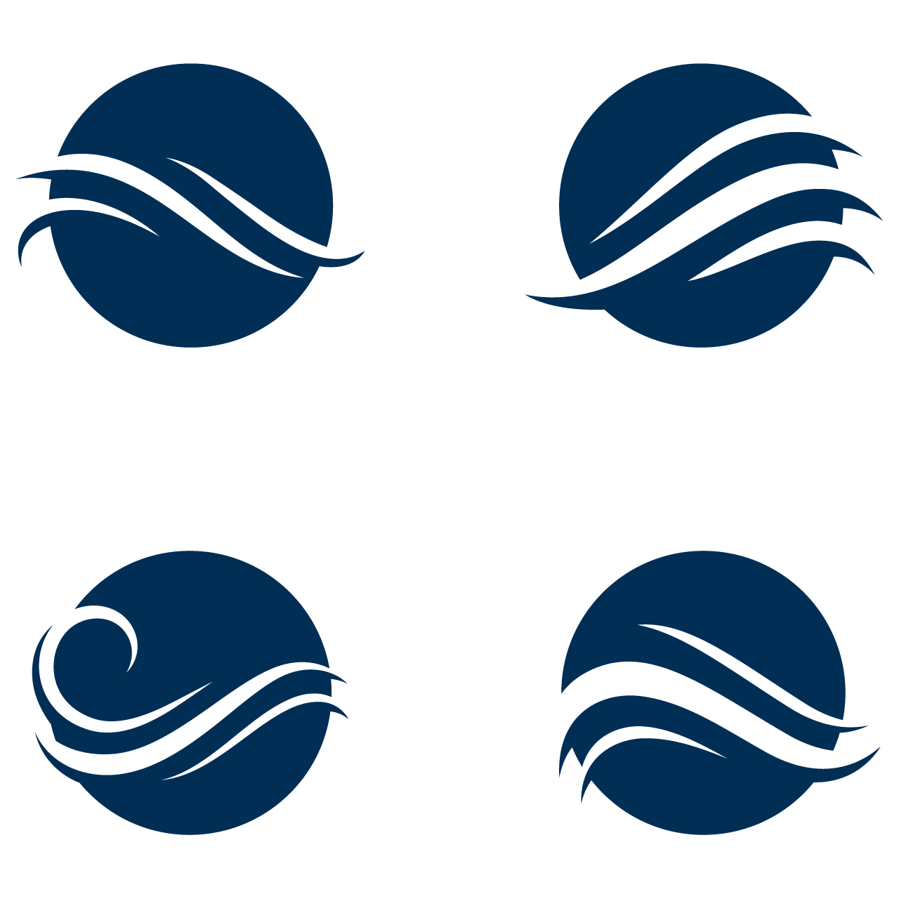 Water wave logo icon symbol hand drawing sketch transparent background png