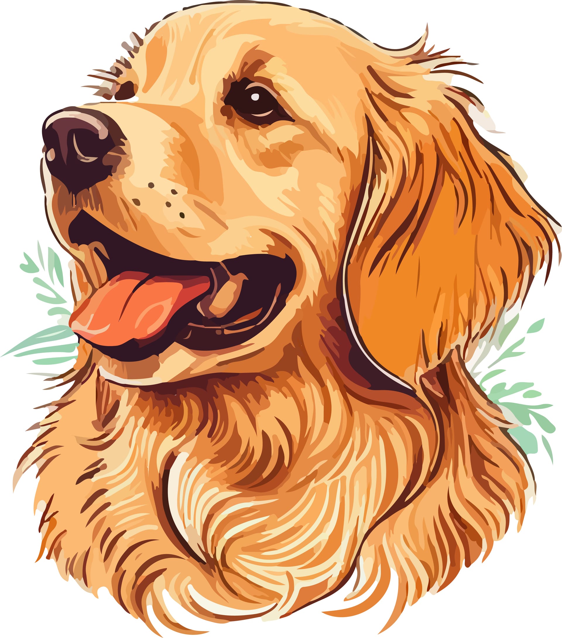Cute dog head excellent image