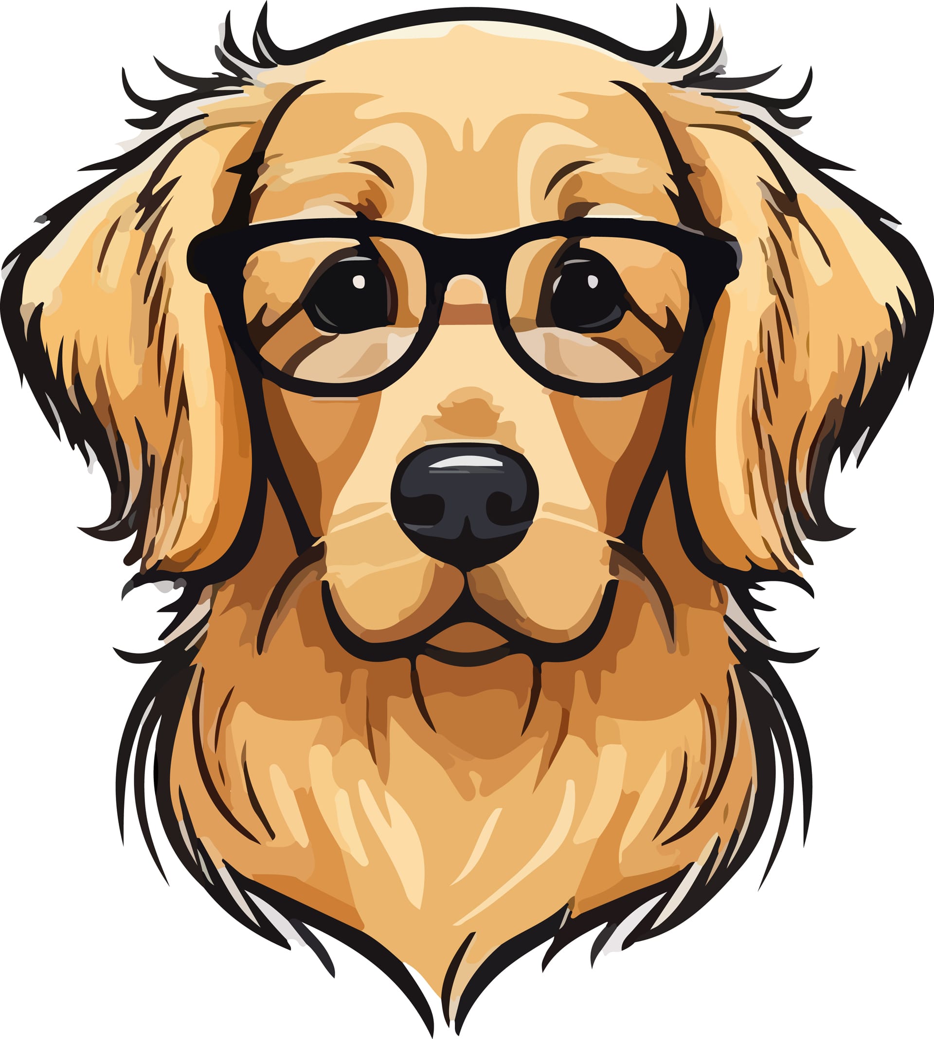 Cute dog head fine picture