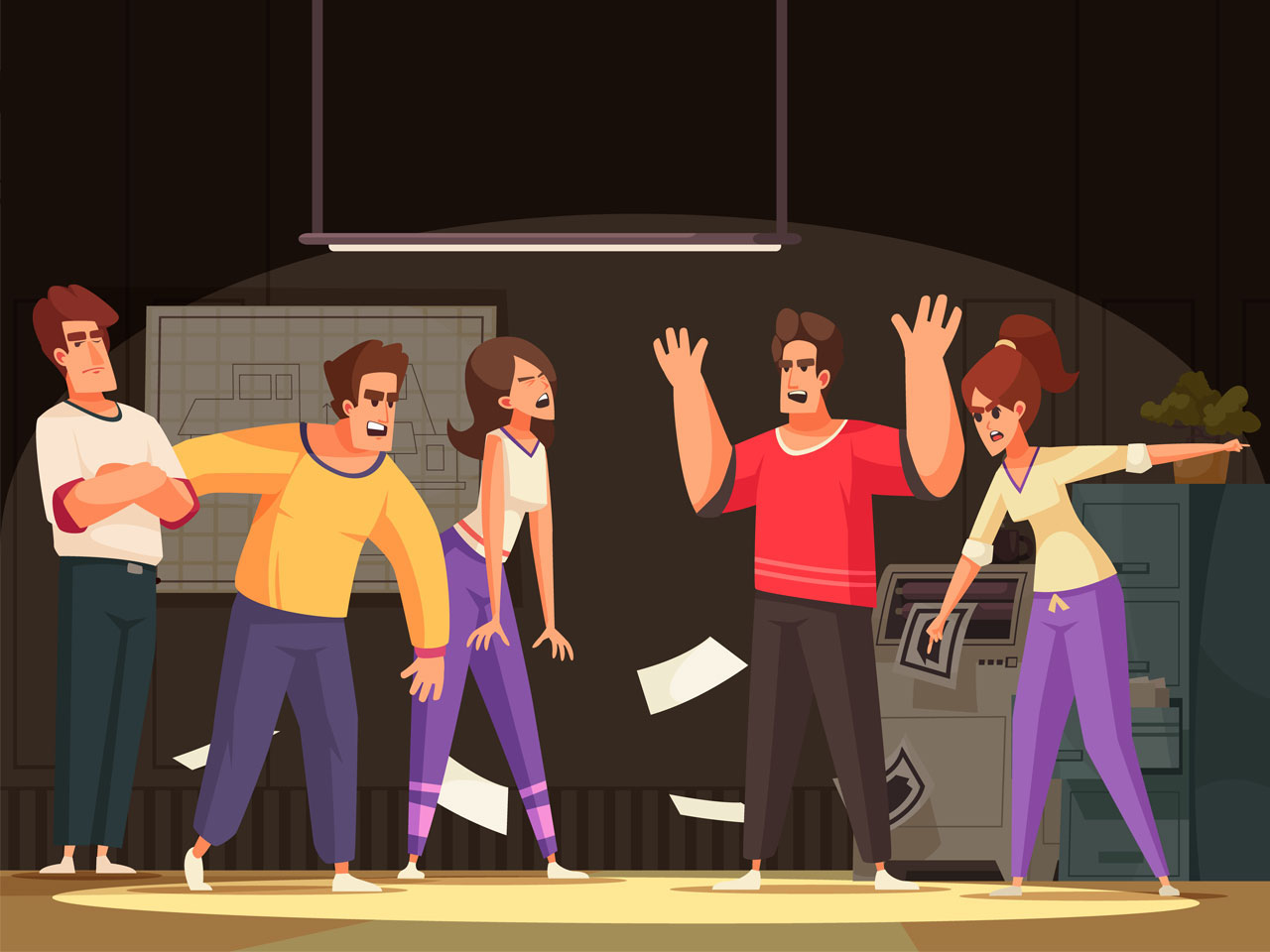 People talking clipart conflicting people group composition hand drawing sketch